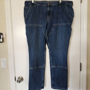 NEW Carhartt Rugged Flex Straight Fit Double Front Jeans Women 18 Short